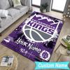 Custom NameSacramento Basketball Logo Carpet, Indoor Rug, Chair Rug, Living Rooms, Doormat Made From Polyester Home Decor Birthday Christmas Gifts