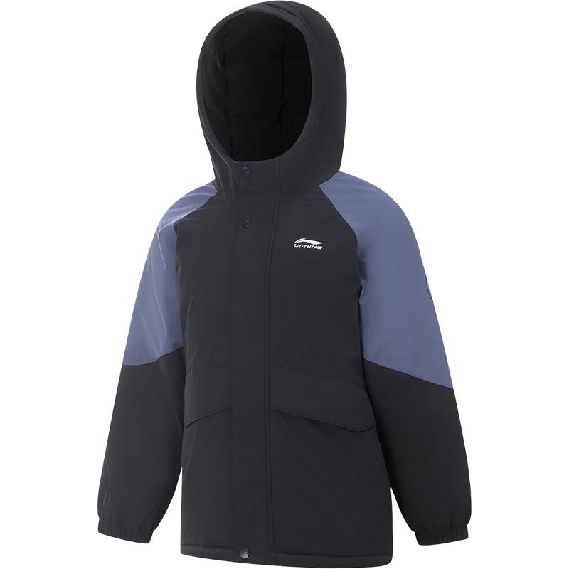 Li-Ning Kids' Boys' Water-Repellent 85% Duck Down Mid-Length Warm Jacket
