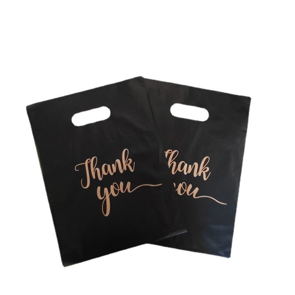 100 Pcs Plastic Thank You Packaging Bag Waterproof Tote Bag Gitf Bag Shopping Bag  Wedding
