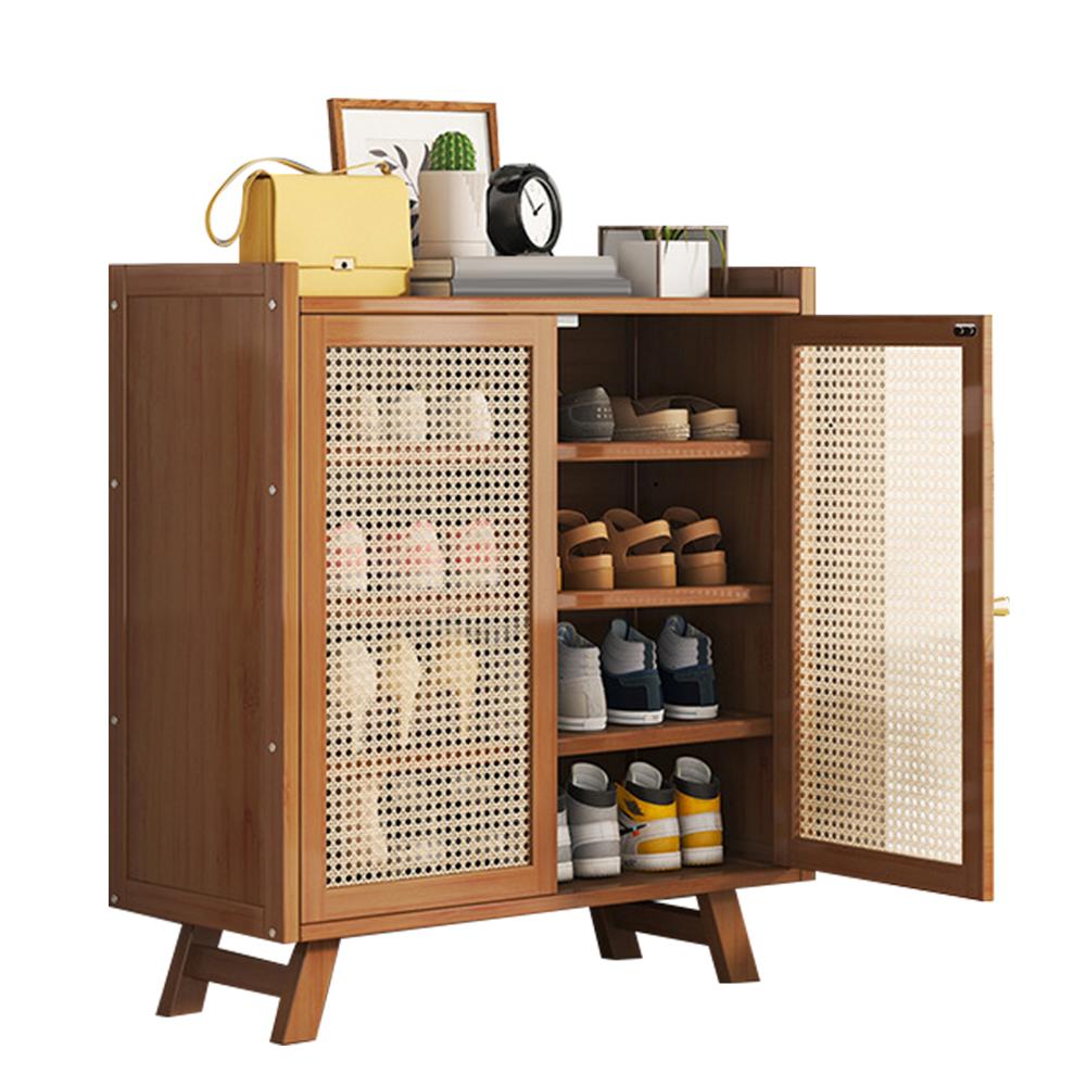 57-ярусный органайзер для обуви с дверцами отдельно стоящая обувница деревянные полки для хранения обуви для прихожей коридора гардеробной 12959₽