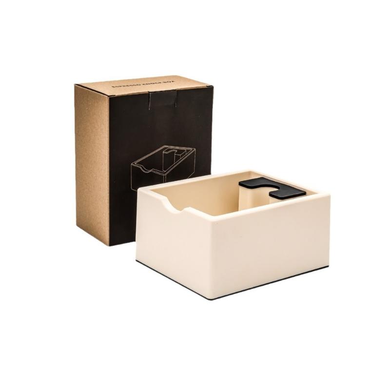 Kaffee-Knockbox Barista-Werkzeug Espressokaffeesatzbehälter Plastik-Abfallbehälter mit rutschfester Basis Espressomaschinen-Zubehör