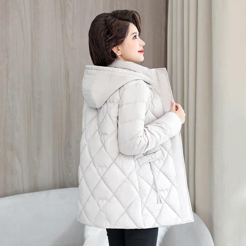 Mom's winter down cotton-padded clothes Middle-aged women's winter cotton-padded jackets New wide too warm cotton-padded jackets Thickened