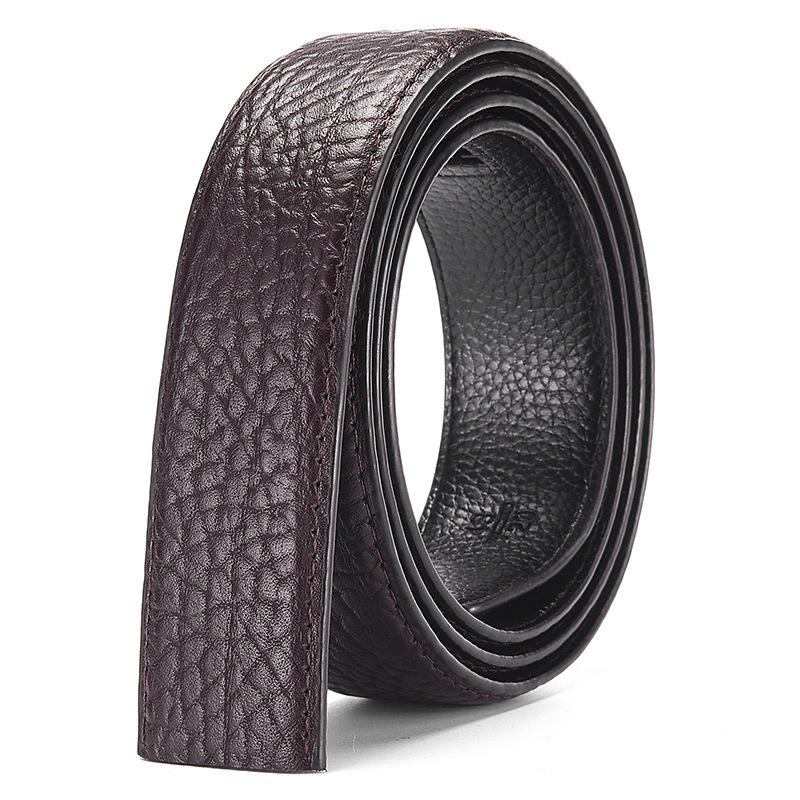 Men s Genuine Leather Automatic Buckle-Free Belt, 3.5cm Wide 120cm
