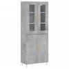 VidaXL Buffet haut Gris béton 69,5x34x180 cm Bois d'ingénierie 3198205