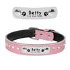 Leder Katzenhalsband Personalisiertes Katzenhalsband für Welpen Kleine Hunde Haustier Kätzchen Namensschild Halsband Kostenlose Gravur Verstellbar Haustierhalsbänder