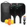 Carbon Fiber Pickleball Paddle With Silicone Ball Retriever Grip Tape Set USAPA Certified Tournament Play