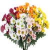 Faux Chrysanthemum Bundle UV Resistant Autumn Artificial Flowers Outdoor Realistic Faux Plants for Patio Porch Window Box Indoor Vase Decor