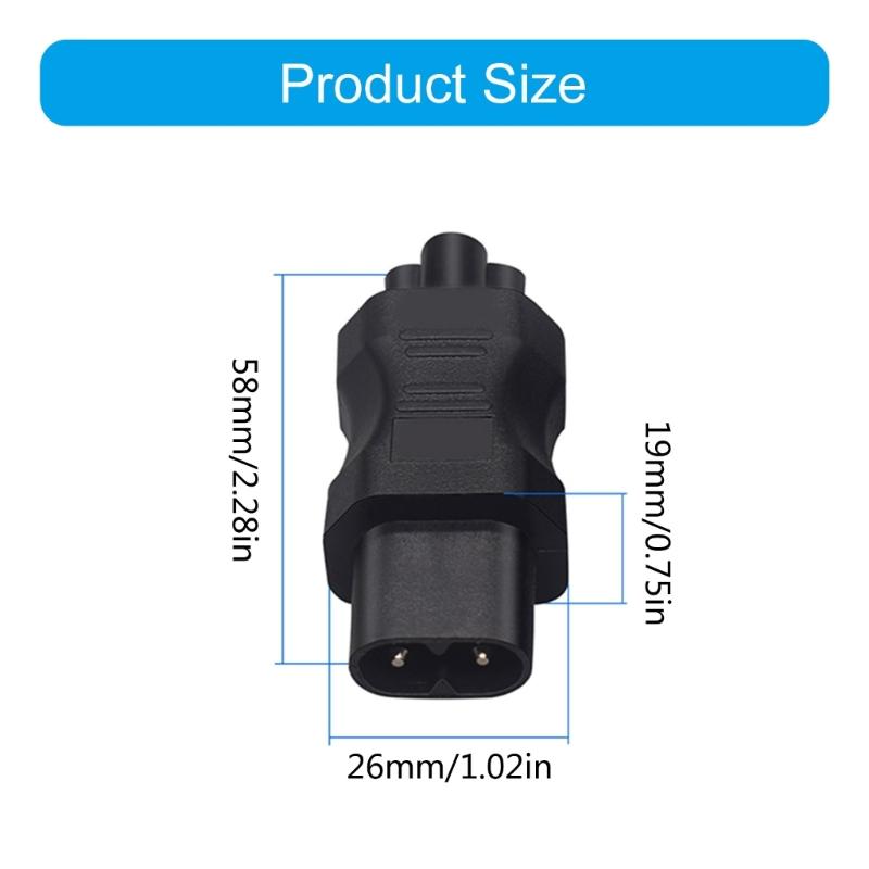 IEC320 C8 auf C5 Konvertierungsstecker Elektrische USV Wechselstrom Steckdosenadapter Stecker C8 Stecker auf C5 Buchse