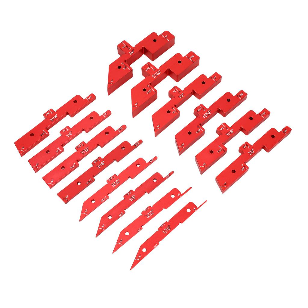 14 Stück Frästisch Einrichtungsleiste 1 16 bis 3 4 Zoll Aluminiumlegierung Frästisch Kreissäge Messblock Set