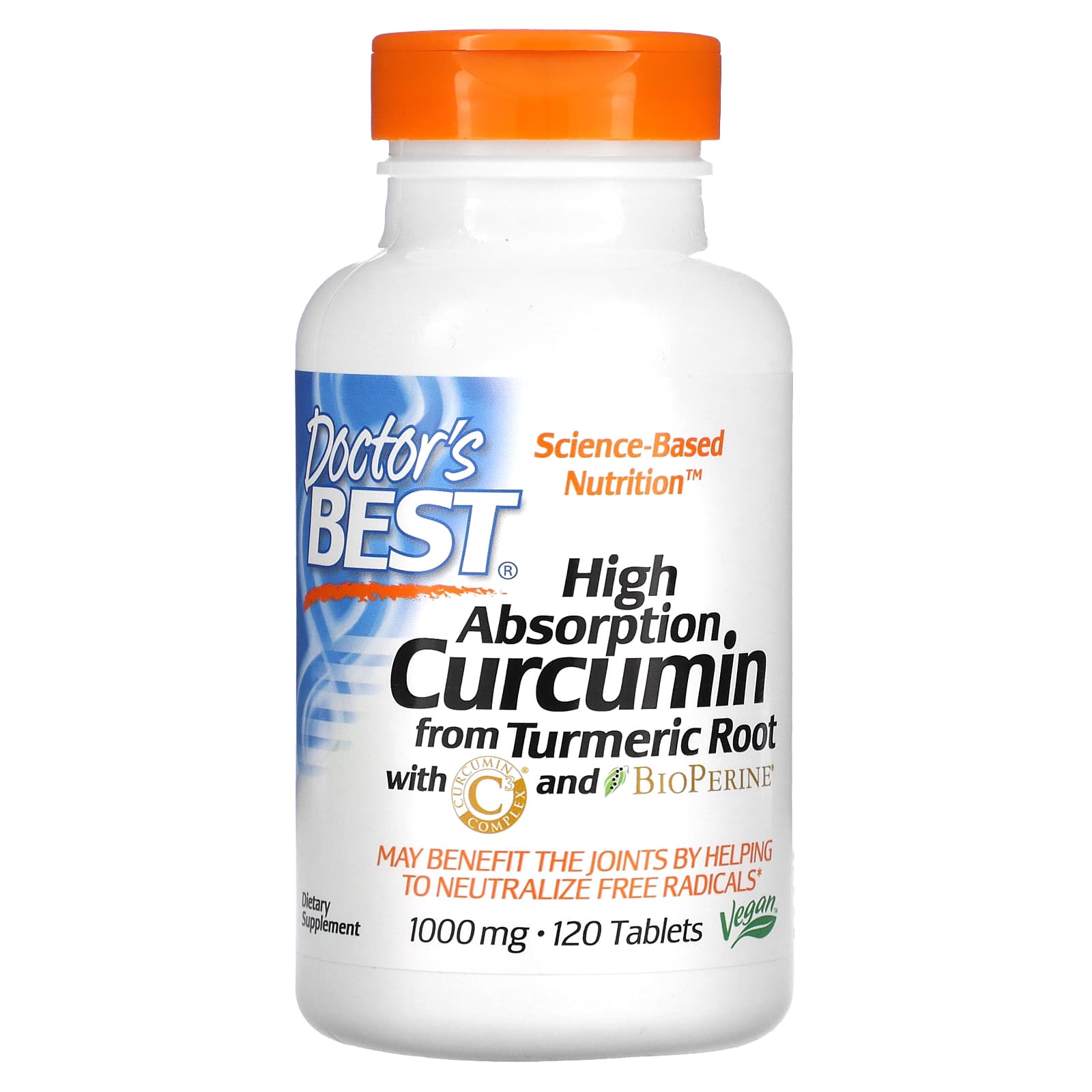 

Doctor s Best, high absorption rate curcumin, 1,000mg, 120 tablets