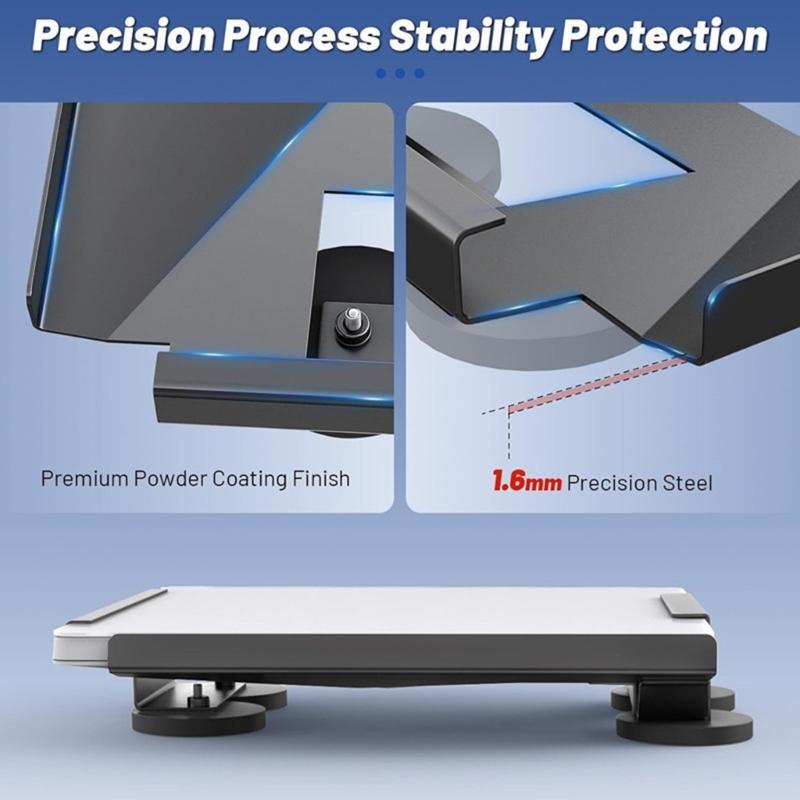 Universal Motorhome Boat Car Roof Mounting Bracket Magnetic Base Rustproof Metal Construction Tilted Water Drainage System