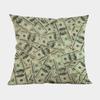 Nuovi Cuscini Decorativi per Divano a Forma di Dollaro Americano Quadrati 18 Pollici Lino Cotone Stampa di Denaro Copricuscino per Sedia da Ufficio Decorazione per la Casa