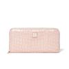 Pinky & Diane Women's Italian Crocodile Round Zipper Long Wallet (PDLWGBT4 Pink)