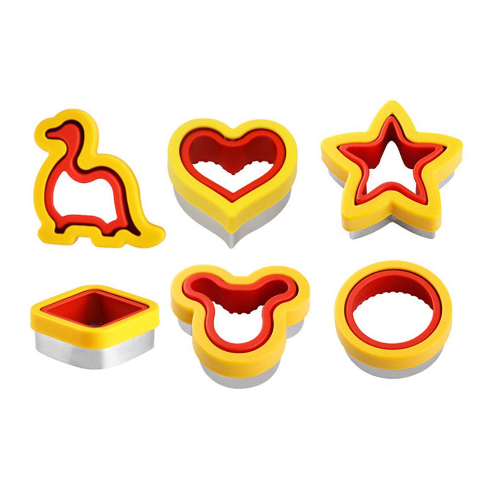 1PCS Geometric Sandwich Cutter and Sealer Set Food-Grade PP Sandwich Cutting Sealing Mould for Children