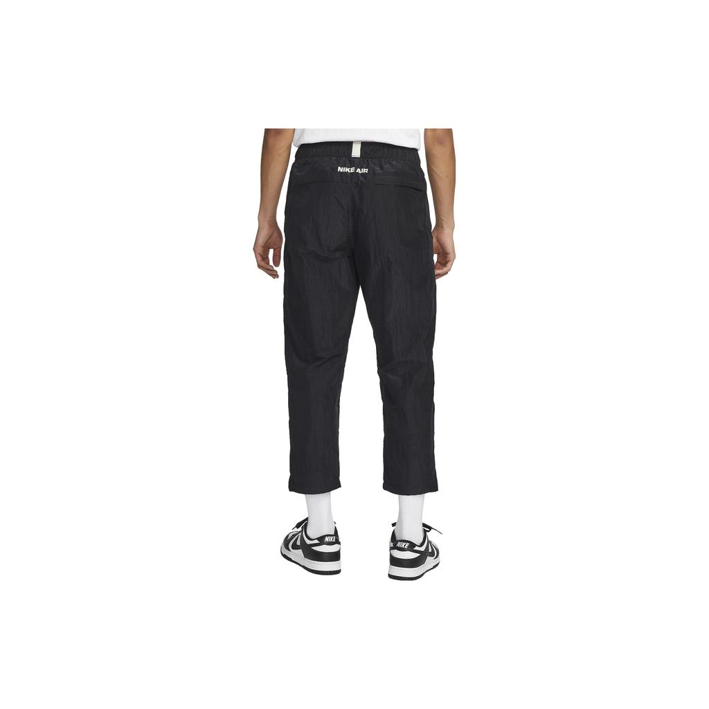 Nike Logo Print Straight-Leg Cropped Casual Pants Men Bottoms Black DM5216-010