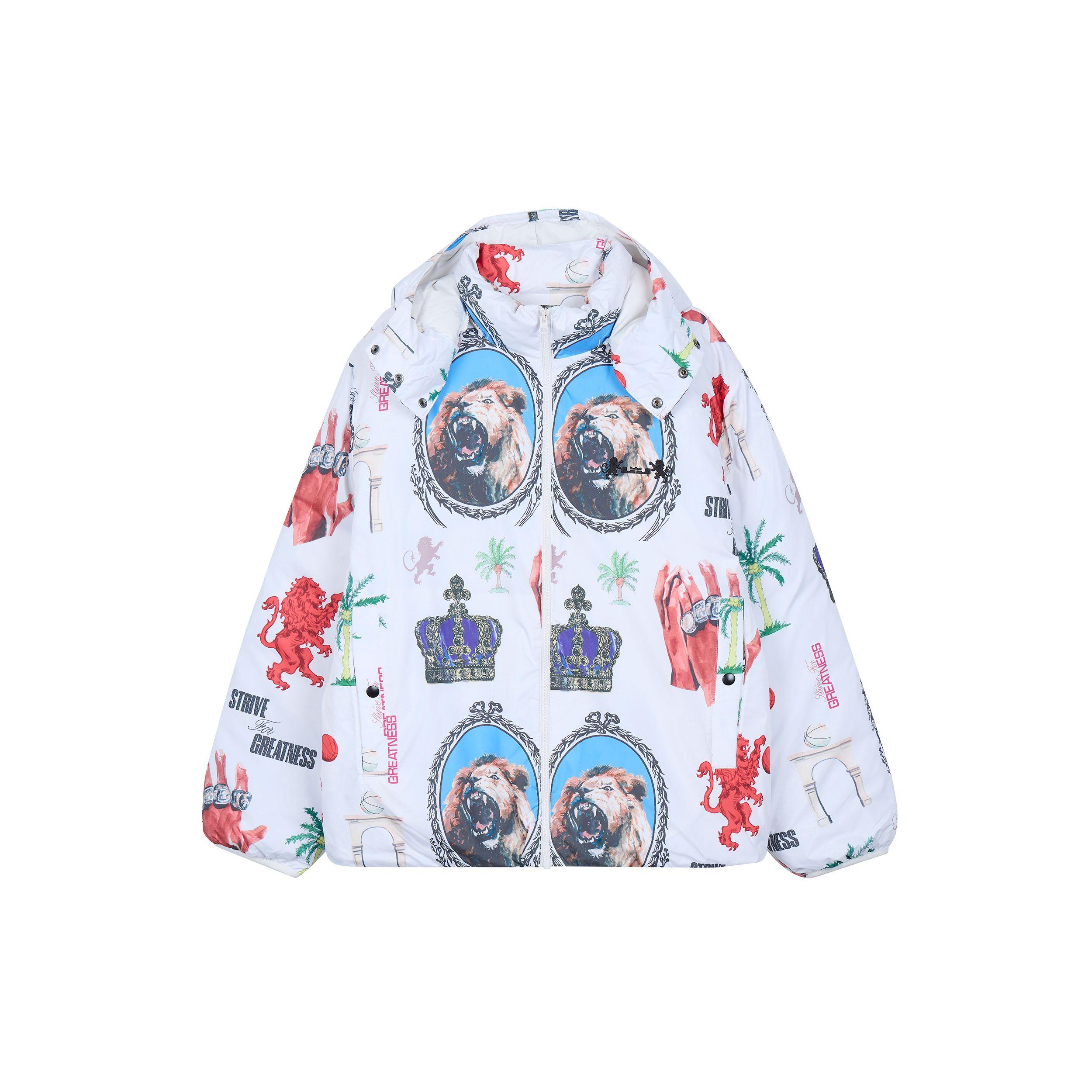 Nike LeBron Therma-FIT Down Jacket Men White Multi FB6975-030 L