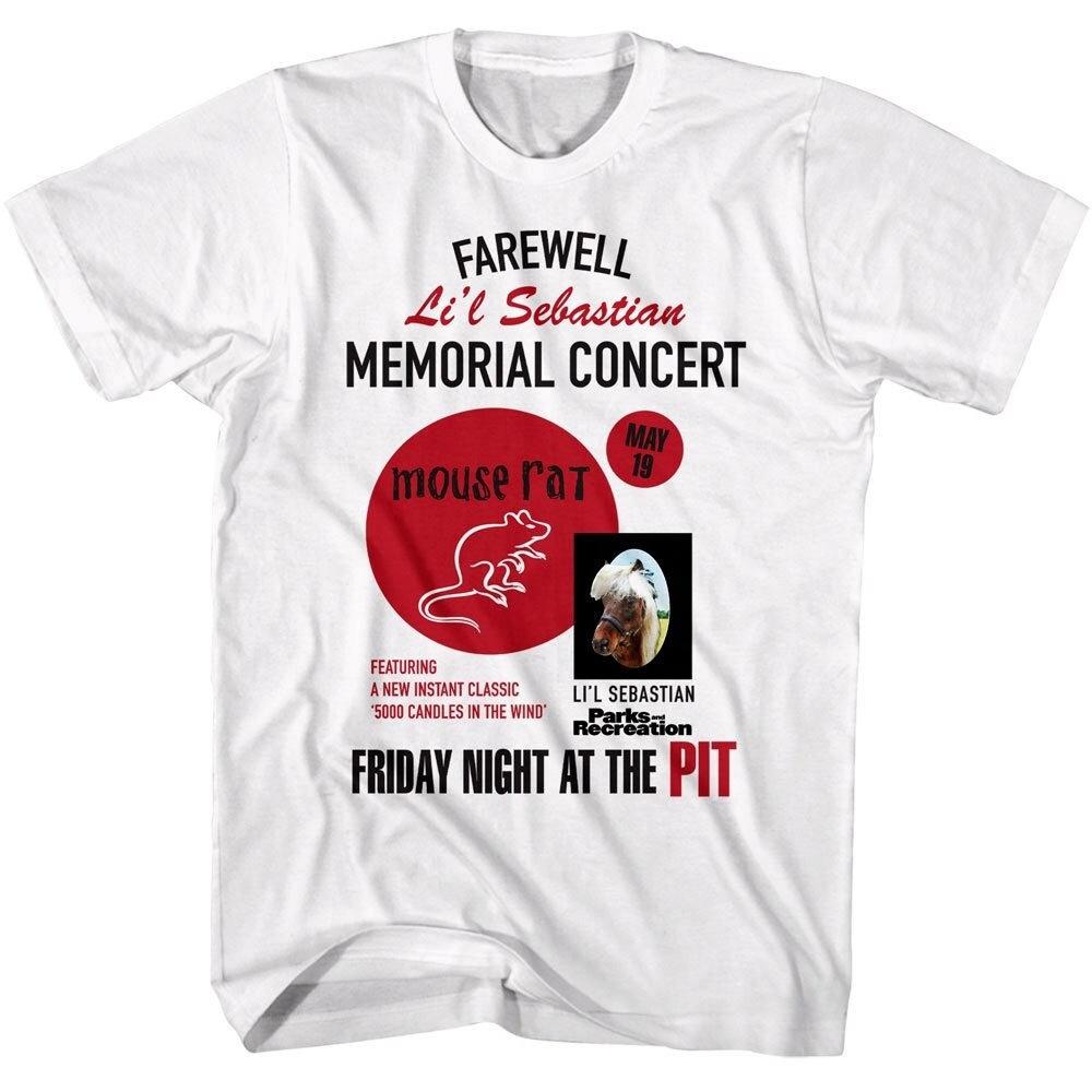 Parks and Recreation Shirt Lil Sebastian Memorial Retro Tees Summer Mens and Womens Loose and Breathable Tshirt Top XL