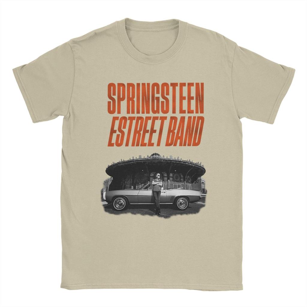 Bruces The E Street Band Springsteens T Shirts for Men Cotton Novelty T-Shirt Round Neck Tees Short Sleeve Tops 4XL 5XL 6XL