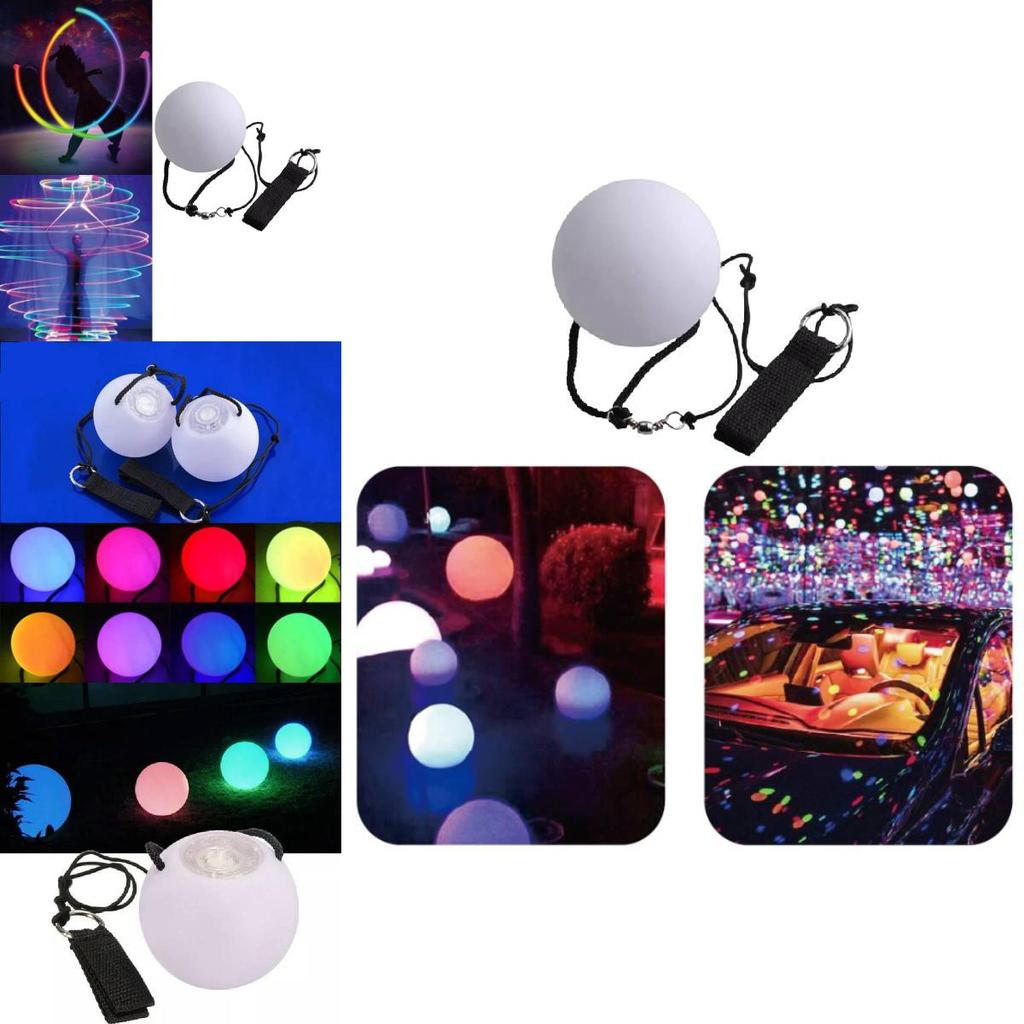 Colorful Led Glow Whirl Ball Ideal For Fitness Fun Interactive Toy For All Ages