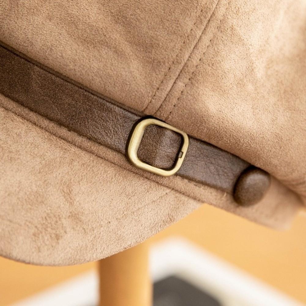 Flat Top Newsboy Hat Windproof Women Octagonal Hat Vintage Artist Hat  Autumn Winter