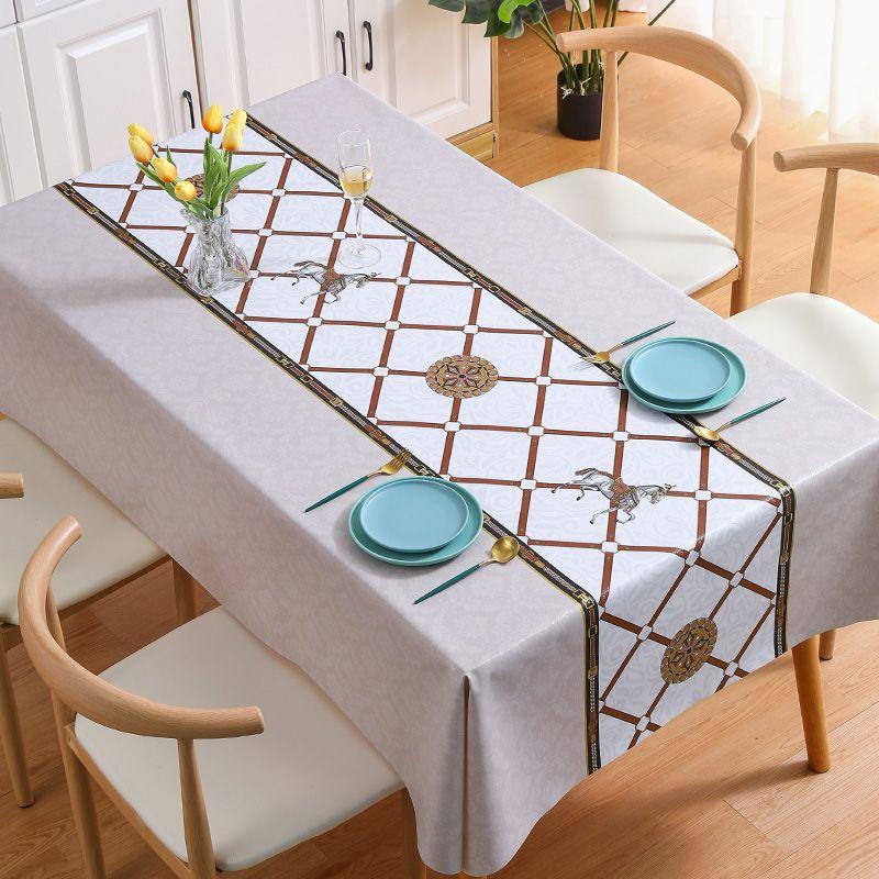 

Скатерть в дворцовом стиле, водонепроницаемая, маслостойкая, термостойкая, не требующая глажки, высококачественная скатерть для кофейного столика, ПВХ мат для обеденного стола 140*200cm
