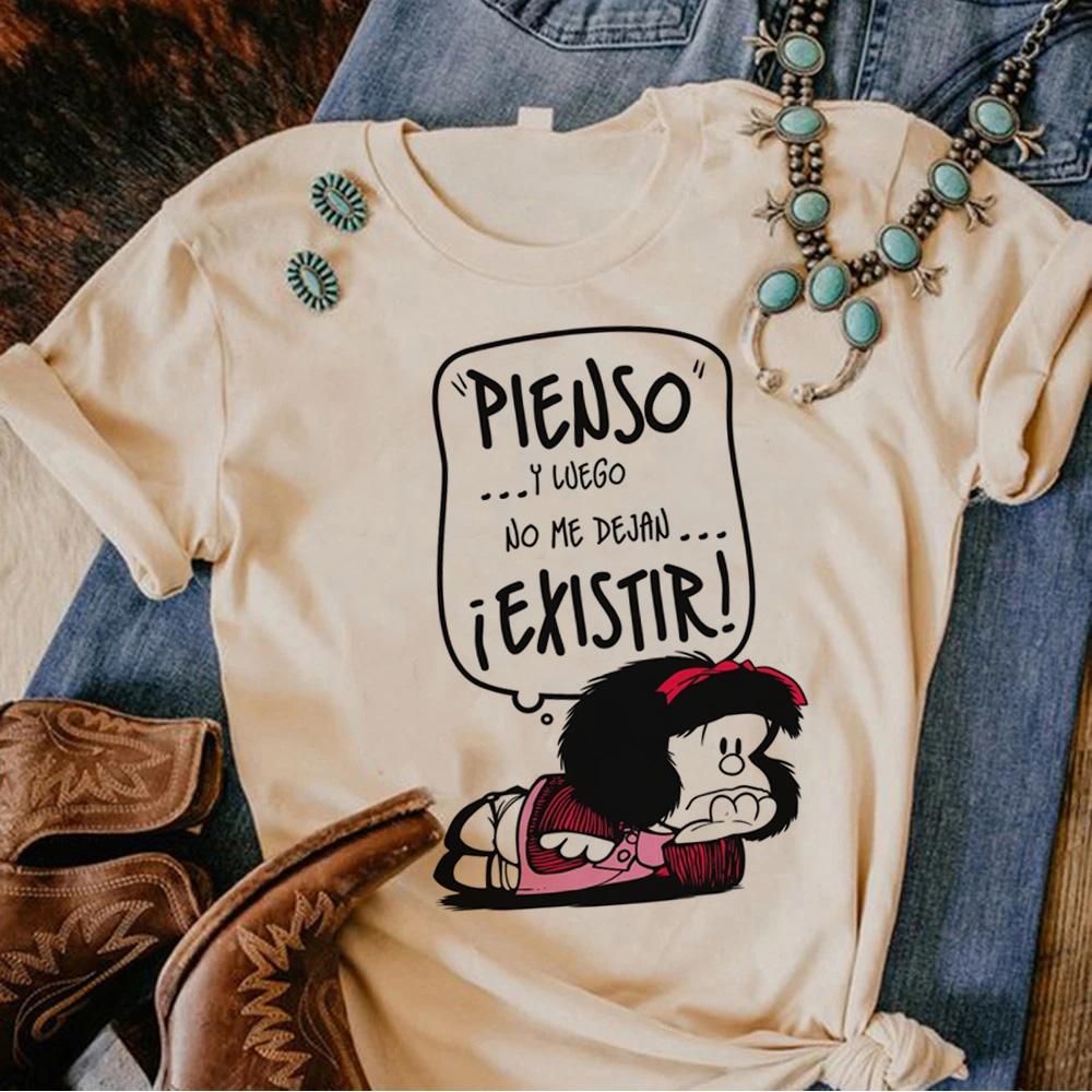 Mafalda T Shirt Women Summer T Shirt Female Graphic Streetwear Harajuku Clothing