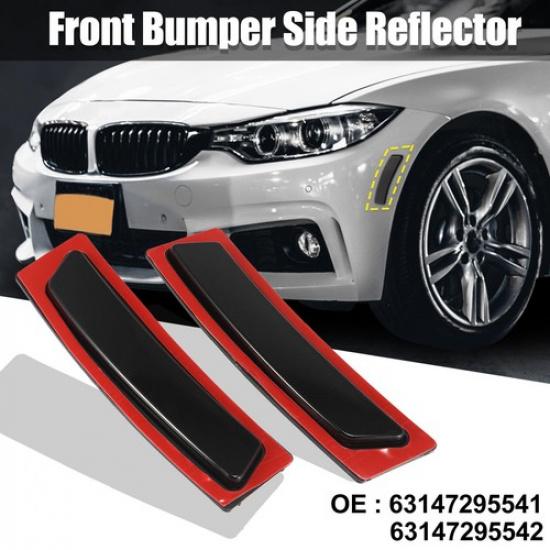 Pair Front Bumper Side Marker Reflector Black Lens for BMW 428i 435i 2014-2016