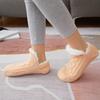Men Women Soft Fleece Socks Thicken Winter Warm Solid Color Boot Socks Unisex Elastic Non Slip Indoor Floor Socks Slipper