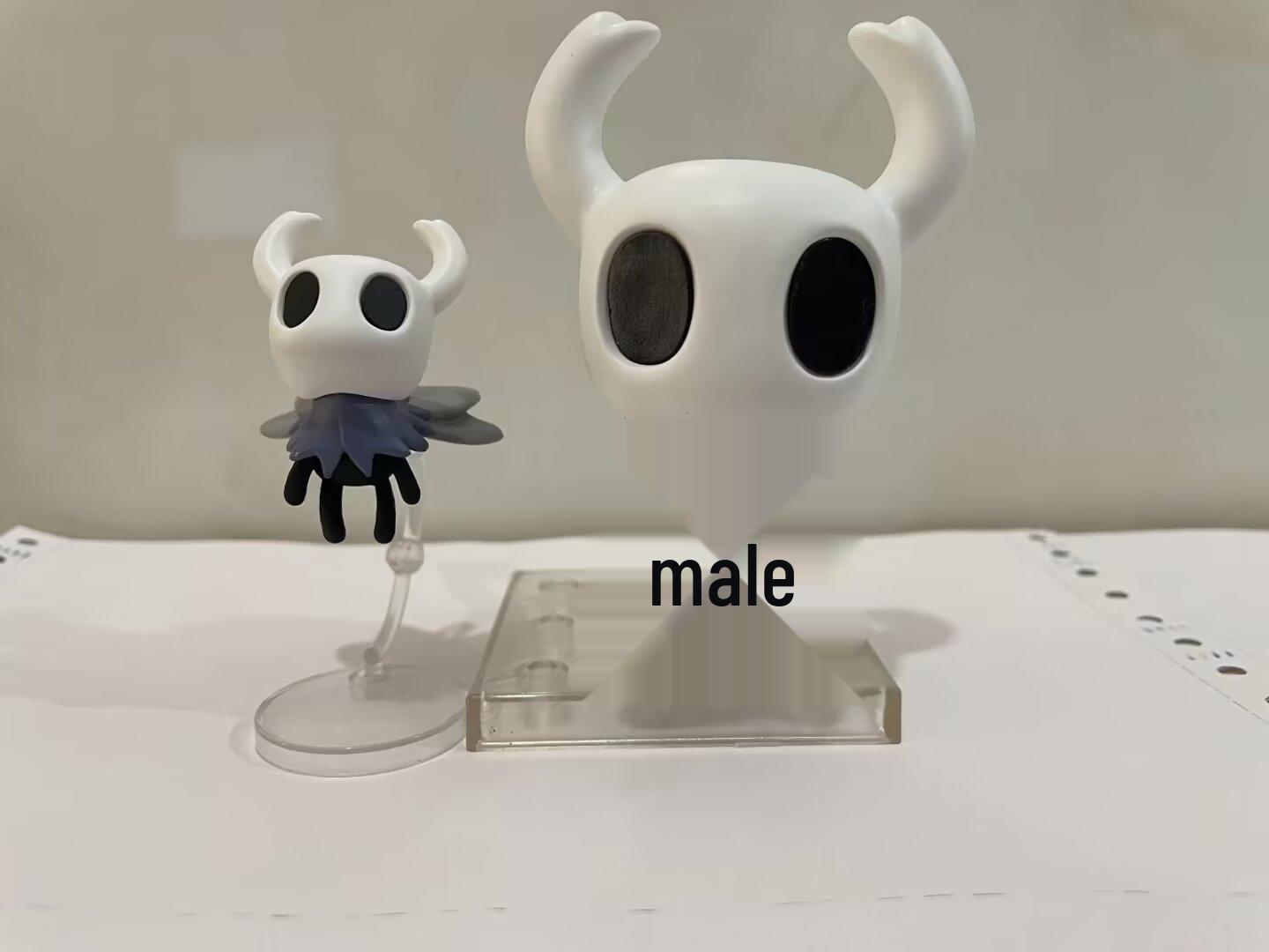 Q Version Movable Hollow Knight & Silksong Hornet Clay Figures with Replaceable Faces