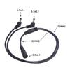 5.5mmx2.1mm 1 Female To 2 Male Connector Male To Female Plug DC Power Splitter Cable CCTV LED Strip Light Power Supply