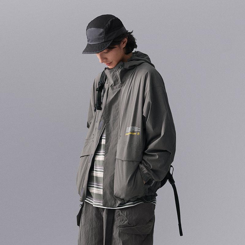 Li Ning CF Print Letter Hooded Zip Jacket Men Jacket AJDU249-1