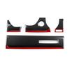 MOB2  For Dodge RAM 1500 2500 3500 2019-2026 Car Center Console Dashboard Panel Cover Carbon Fiber Red Line Interior Sticker ABS Trim