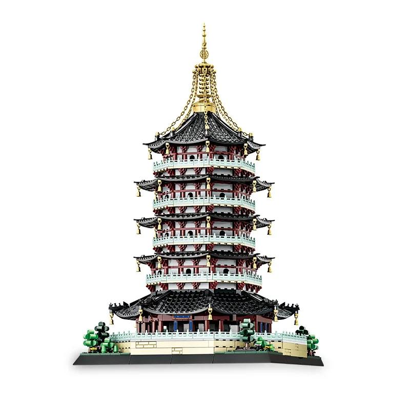 1498pcs Kids Building Block Toys for World China Historical Ancient Architecture Leifeng Tower Pagoda Model Building Brick Toys