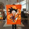 1pz Coperta in Flanella con Stampa Son Goku, Alta Qualità per Tutte le Stagioni, Decorazione per la Casa, Calore e Comfort, Perfetta per Regali di Natale