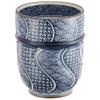 Hamato Hasami-yaki Takayama Kiln Tea Cup with Lid Blue