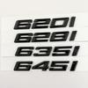 New Font Numbers Letters 630i 635i 640i 645i 650i Top ABS Emblem for BMW 6 Series Car Trunk Nameplate Logo Sticker Black Chrome