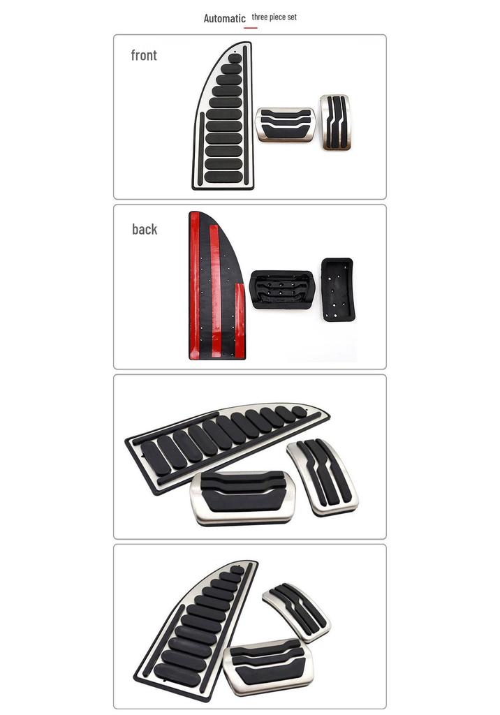 Ford Focus Original Model Non-Slip Stainless Steel Pedal Set
