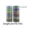 Set de 12 Rollos de Cinta Washi de Pintura al Óleo Vintage Van Gogh, Cinta Decorativa Dorada para Diario de Arte Scrapbooking Regalo Suministros de Manualidades