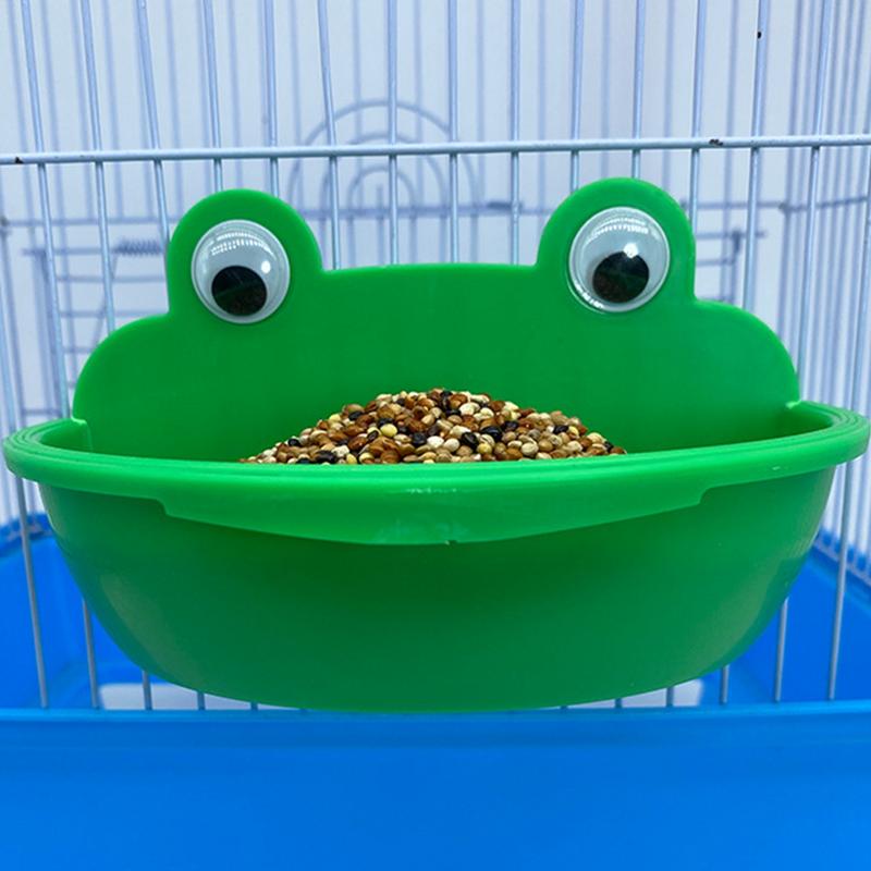 Bird Bowls For Cage Indoor Cage Bird Feeder Lovebird Watering Container Splash-Proof Parrot Bathing Dish For Macaw Cockatiel