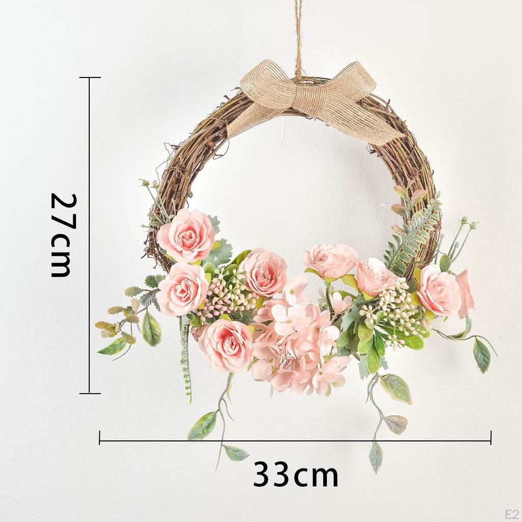 13palcový věnec z umělých květin Jarní zelená girlanda na přední dveře závěsná girlanda vnitřní i venkovní