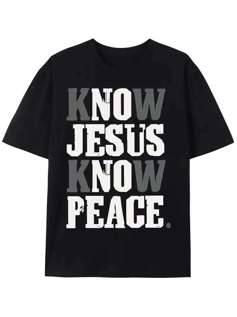Know Jesus Know Peace T-shirt Believe in God Christian Christ S разноцветный
