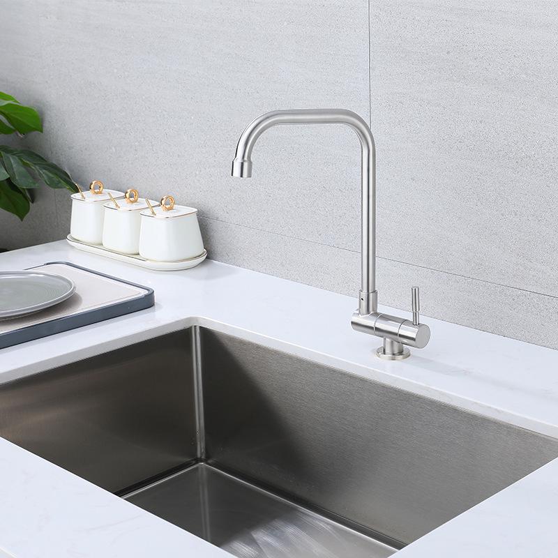 Rotatable Folding Inward Opening Kitchen Water Purifier Faucet - Single Cold Tap