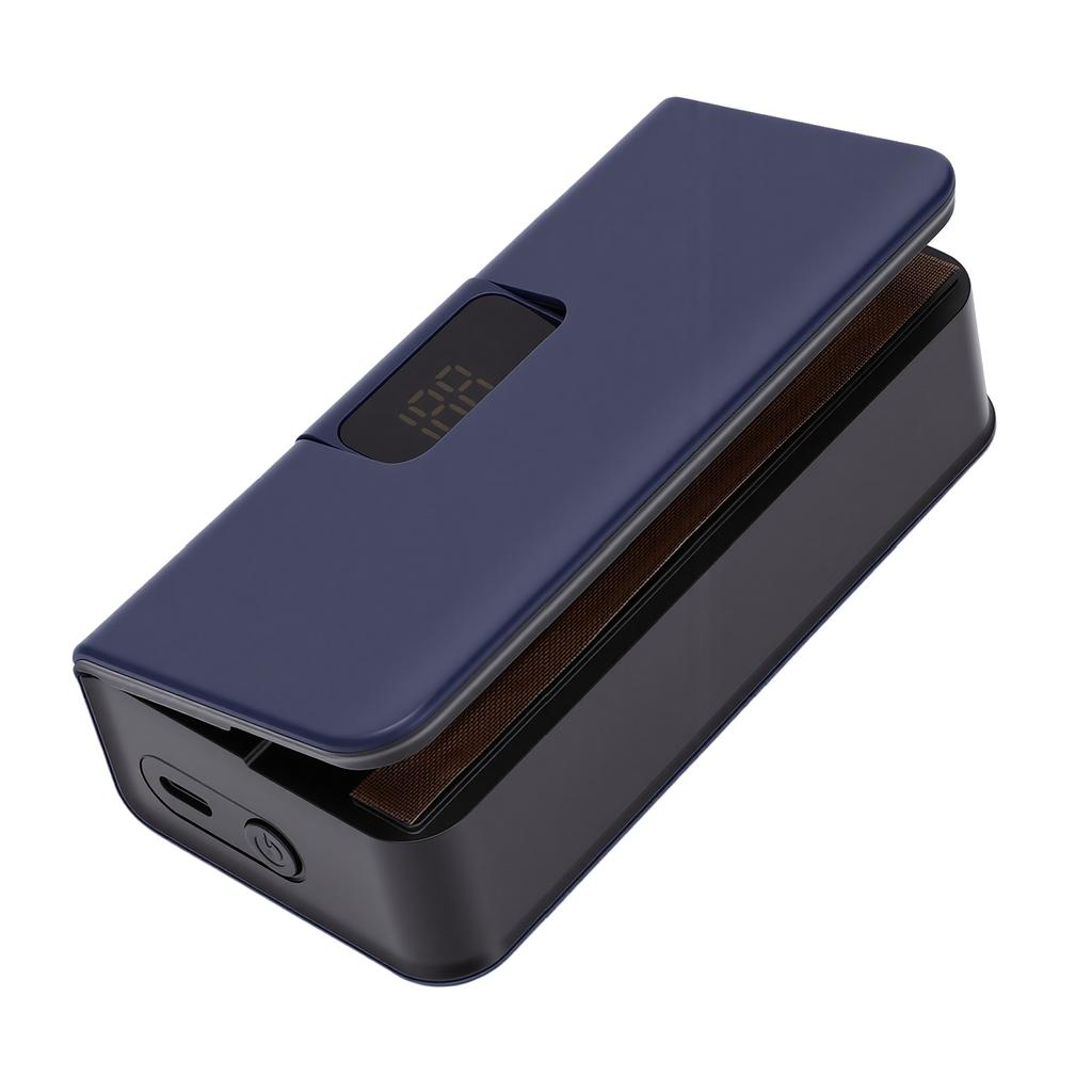 Mini Bag Sealer Concealed Cutter Magnetic Back 6 Adjustable Heat Settings LED Display Portable Bag Sealer Blue