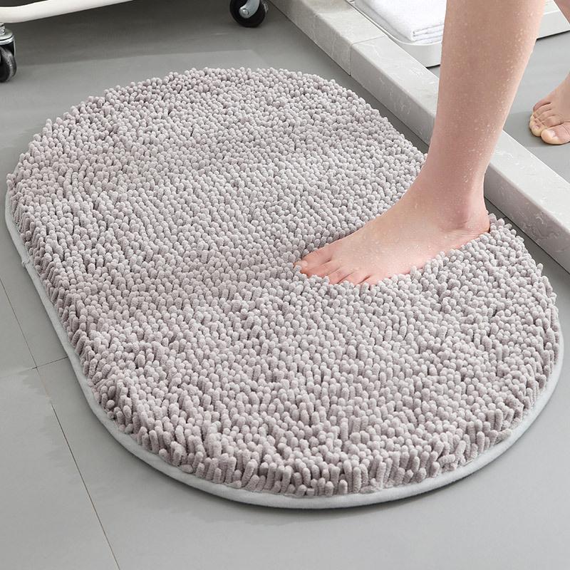 1 PCS Bathroom Rug Mat Non Slip Quick Dry Bath Mats Extra Thick and Super Absorbent Bath Rugs Microfiber Chenille Shower Carpet