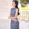 Kolsuz milli tarz, yeni Çin Suzhou uzun cheongsam, geliştirilmiş genç 1011 yeni kadın yüksek kaliteli his, günlük giyim