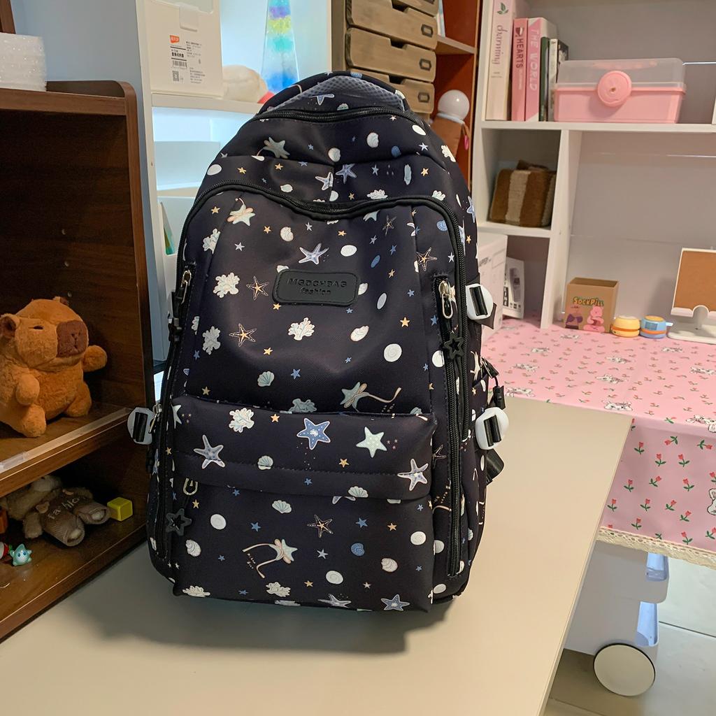 Schoolbag Korean version of small fresh schoolbag Japanese princess versatile cute casual printed backpack junior high school class backpack