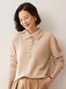 Women's Cashmere Stand Collar Sweater - Elegant 8-Button Autumn/Winter Top