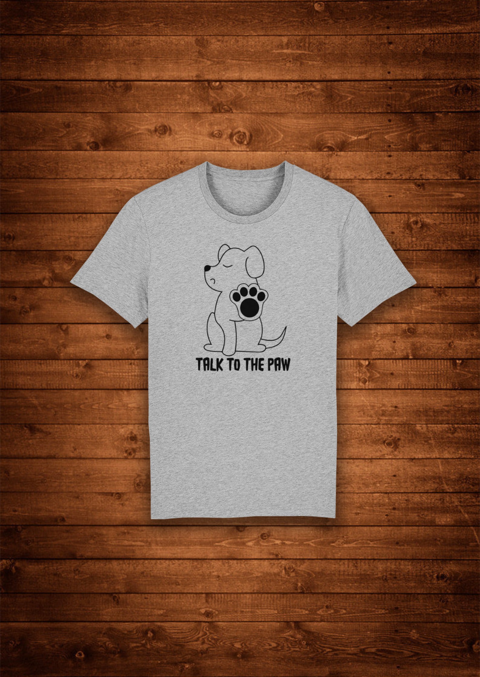 Talk to my Paw Puppy Cute Funny / T shirt Unique Design Street Wear Art Urban Graphic Tees Top S