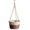 Macrame Hanging Planter Basket - Jute Rope Woven Flower Pot Holder For Indoor/Outdoor Home Decor 
