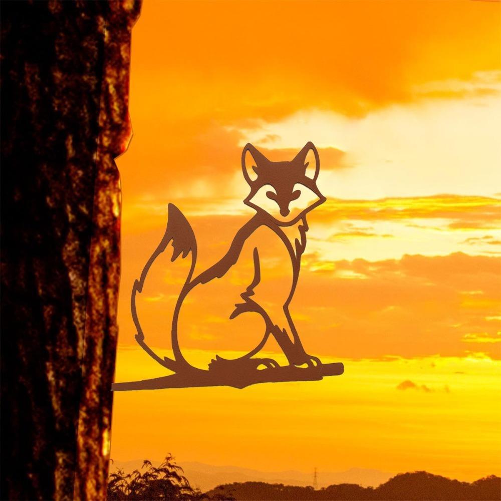 Metal Animal Silhouette Garden Stake, Unique Shape for Outdoor Decor, Housewarming Gift, 1pc
